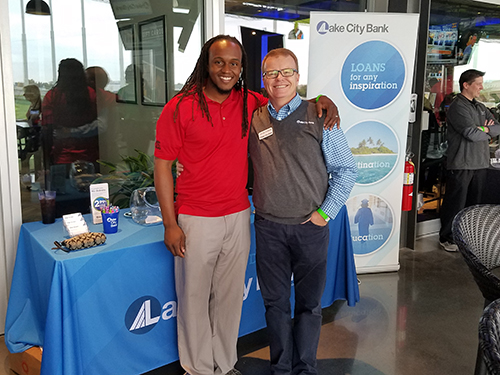 Whitney Hamilton and Joe Waltermann at Topgolf Tourney