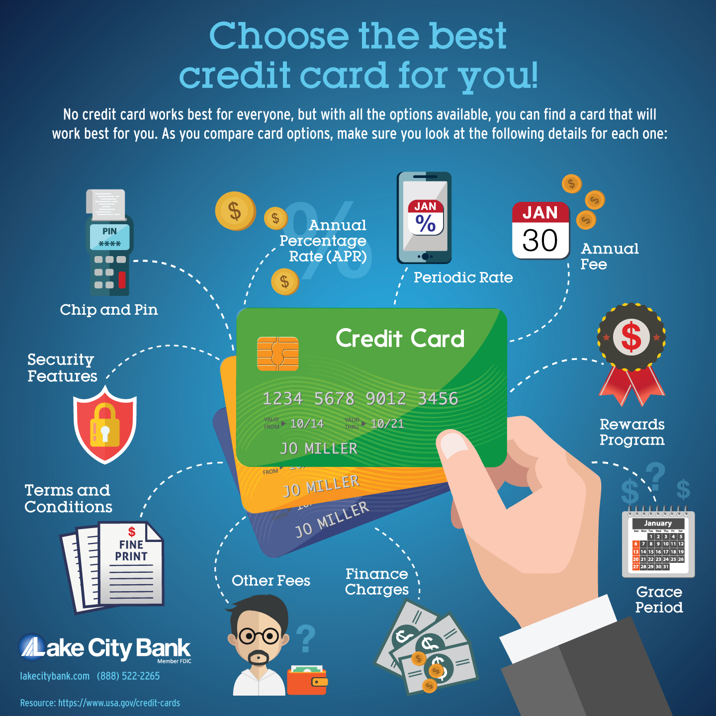 O que devo procurar ao escolher um cartão de crédito?