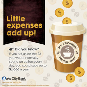 Little expenses add up infographic