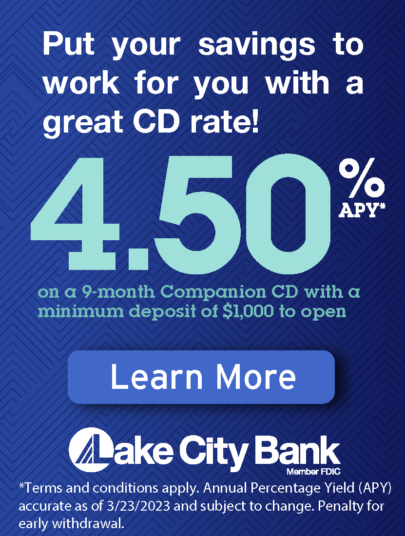2023 CD Homepage Banner | Lake City Bank