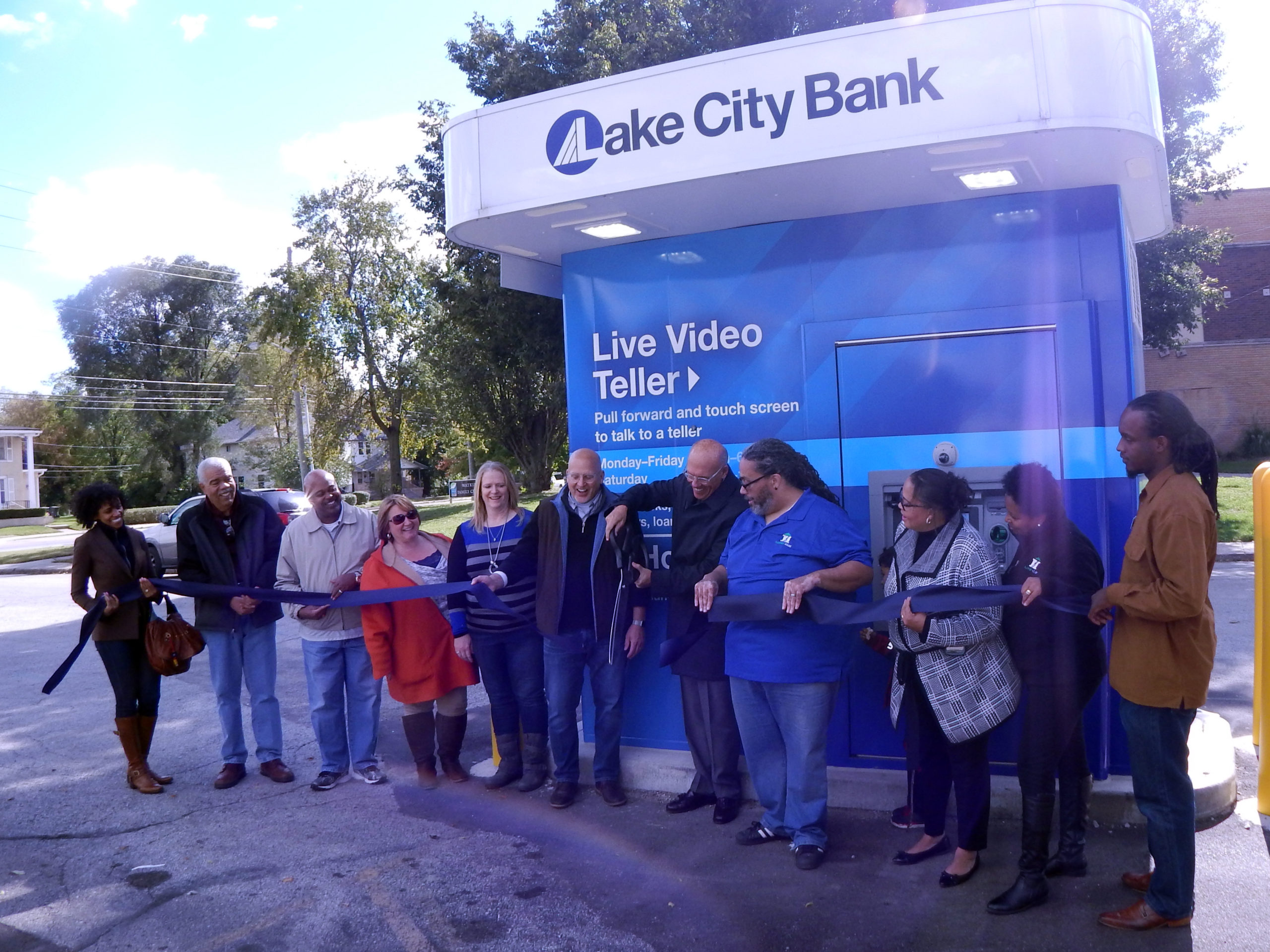 Flanner House Interactive Teller Machine ribbon cutting