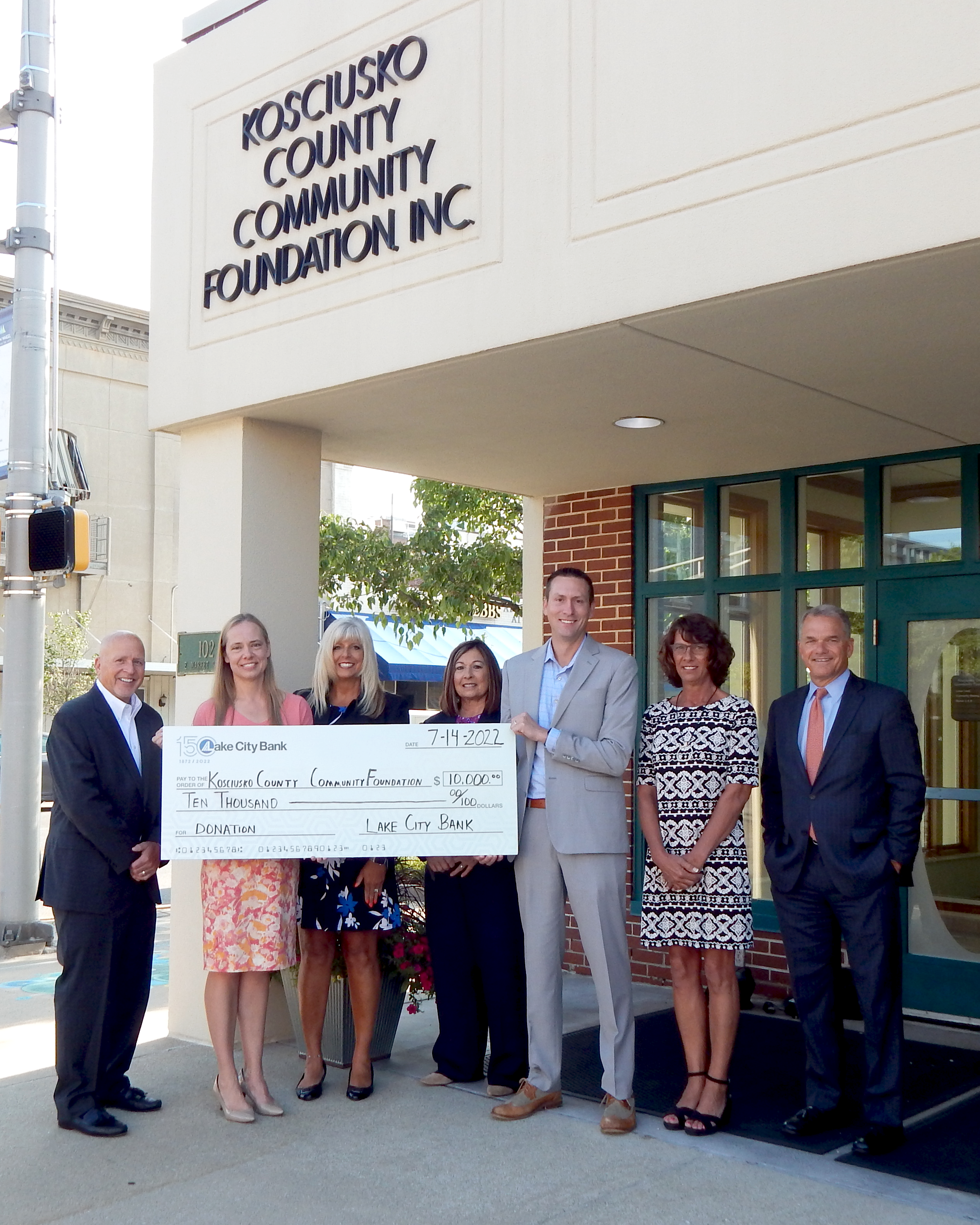 Donation presentation to Kosciusko County