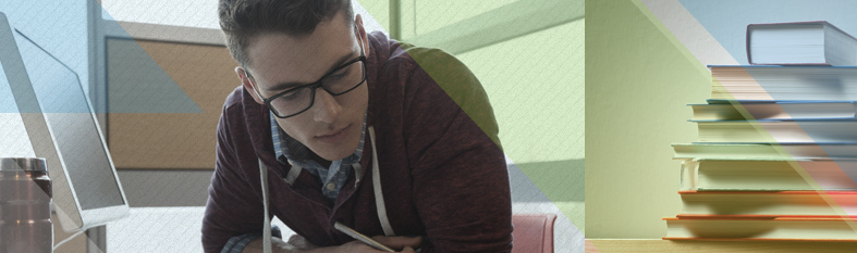 college student studying