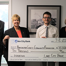 Donation presentation to Huntington County Community Foundation