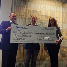 Donation presentation to The Indianapolis Foundation